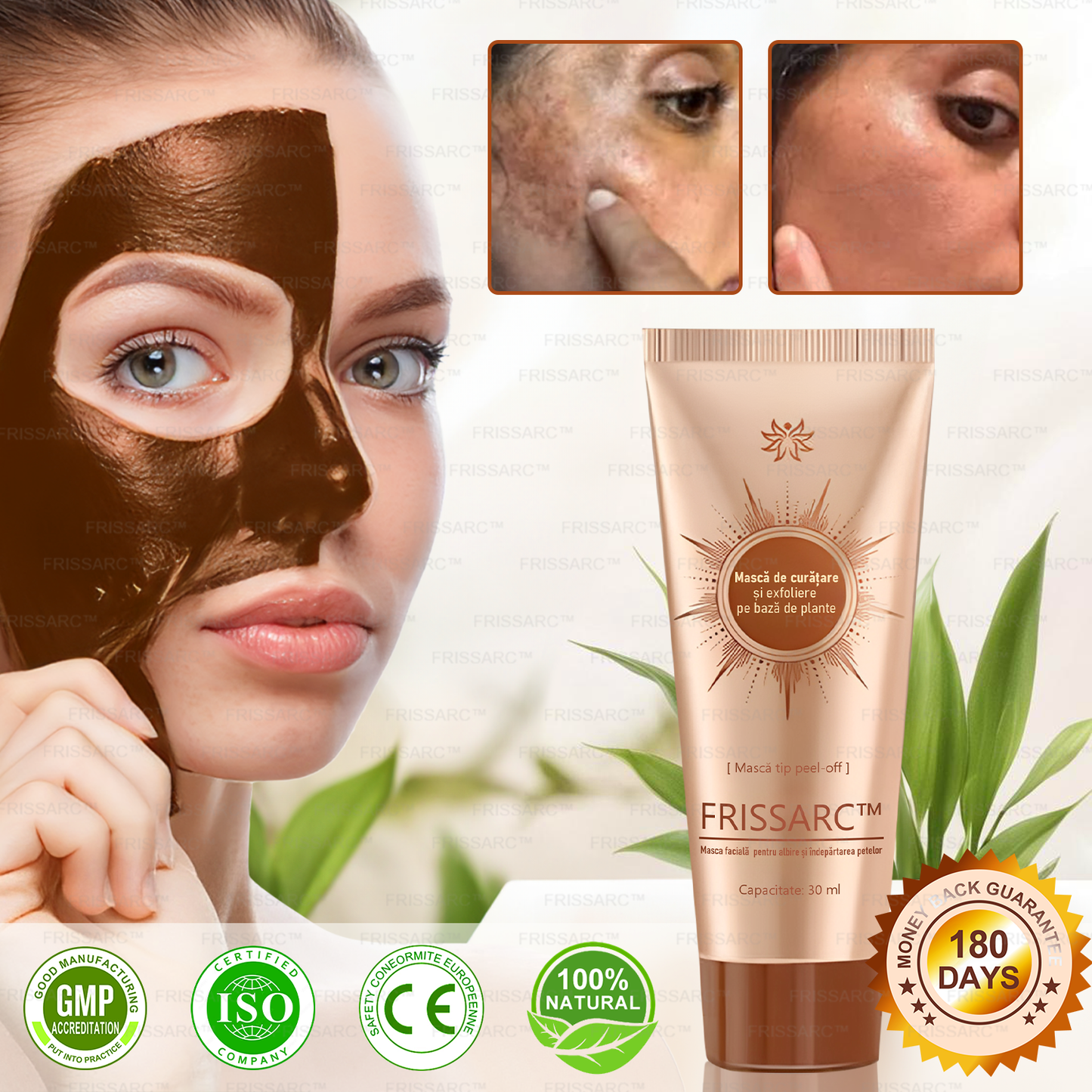 🔥FRISSARC™ masca facială pentru albire și îndepărtarea petelor –🍀Ingredientele naturale ajută la eliminarea eficientă și de durată a petelor pigmentare, petelor de vârstă, pistruilor și petelor solare.