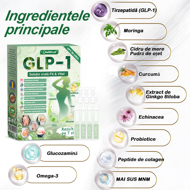 🎁𝑩𝒖𝒊𝒍𝒅𝑳𝒆𝒂𝒇® GLP-1 8-în-1 Fit & Vital Soluție orală – ⏰ O dată pe zi, schimbări vizibile în 7 zile / Pentru obezitate, sănătatea inimii și a sistemului cardiovascular, diabet, apnee de somn, sănătatea intestinelor, probleme articulare și multe altele🎁