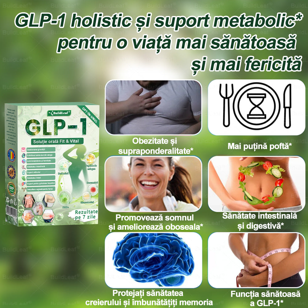 🎁𝑩𝒖𝒊𝒍𝒅𝑳𝒆𝒂𝒇® GLP-1 8-în-1 Fit & Vital Soluție orală – ⏰ O dată pe zi, schimbări vizibile în 7 zile / Pentru obezitate, sănătatea inimii și a sistemului cardiovascular, diabet, apnee de somn, sănătatea intestinelor, probleme articulare și multe altele🎁