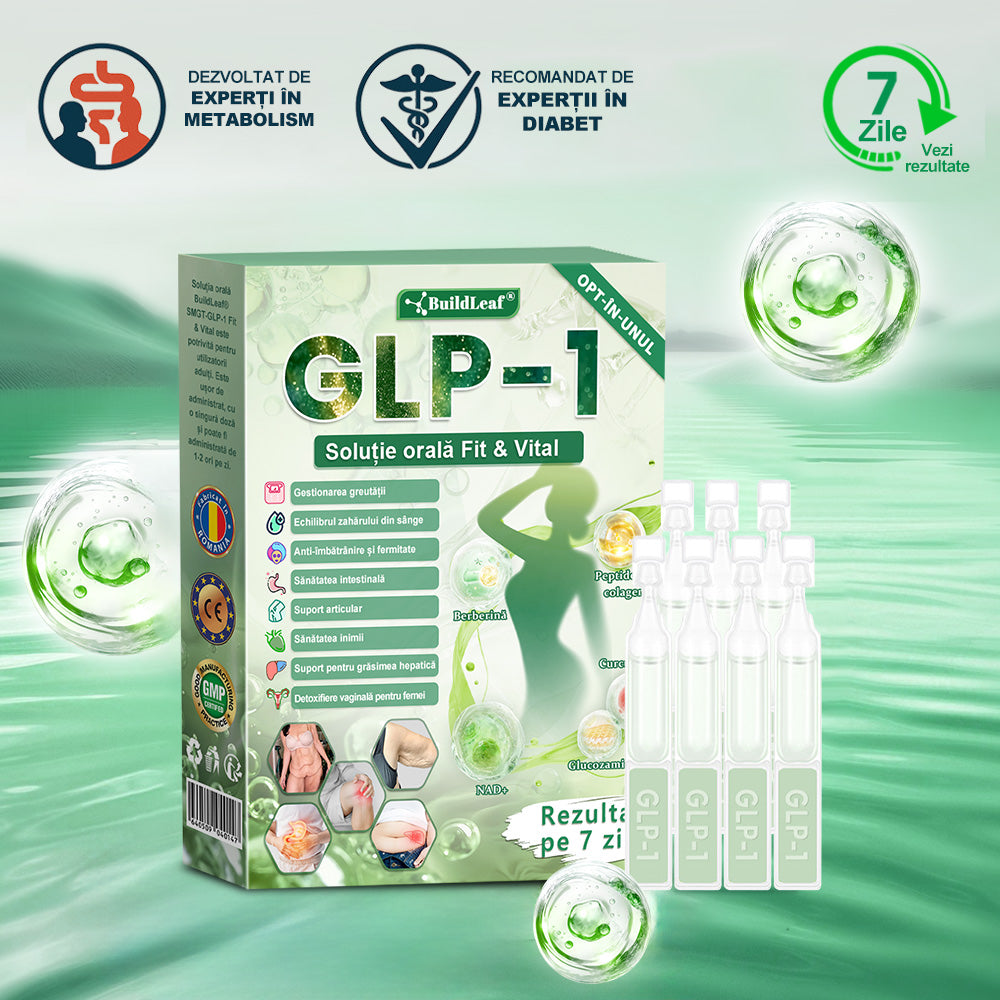 🎁𝑩𝒖𝒊𝒍𝒅𝑳𝒆𝒂𝒇® GLP-1 8-în-1 Fit & Vital Soluție orală – ⏰ O dată pe zi, schimbări vizibile în 7 zile / Pentru obezitate, sănătatea inimii și a sistemului cardiovascular, diabet, apnee de somn, sănătatea intestinelor, probleme articulare și multe altele🎁